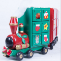 Tren de madera al por mayor del ornamento de la Navidad para el regalo de Navidad de los niños